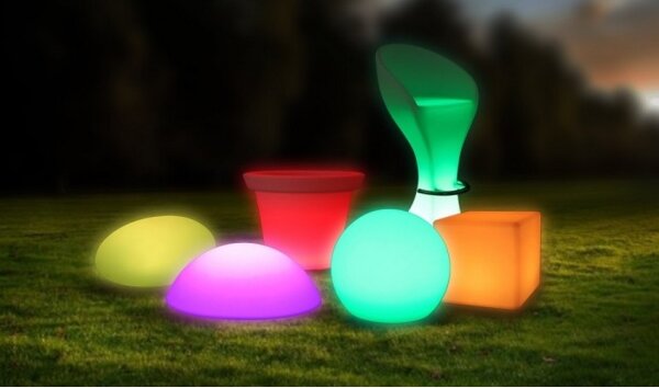 LED RGB Stmívatelná venkovní lampa LED/1W/5V 1000 mAh 20cm IP67 + DO
