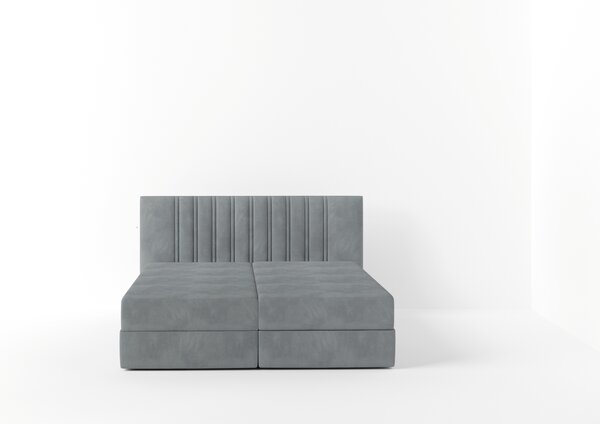 Americká postel 140x200 TORINA 1 - světle šedá