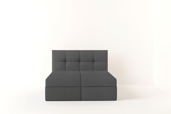 Boxspringová postel 140x200 MOSELA 1 - šedá
