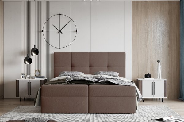 Boxspringová postel 160x200 MOSELA 1 - hnědá