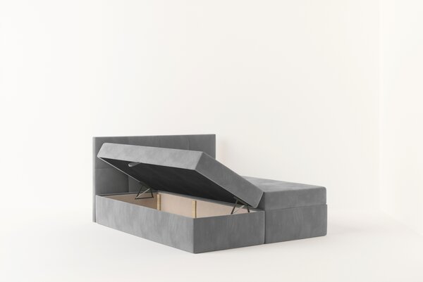 Boxspringová postel 140x200 MOSELA 1 - světle šedá