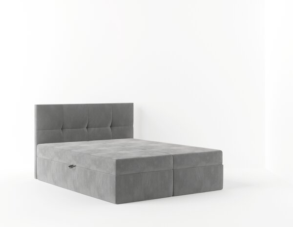 Boxspringová postel 140x200 MOSELA 1 - světle šedá