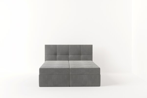 Boxspringová postel 140x200 MOSELA 1 - světle šedá
