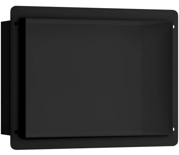 Zápustná polička/nika do obkladu - černá matná - 30x20x10 cm
