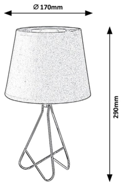 Rabalux - Stolní lampa 1xE14/40W/230V černá/zlatá
