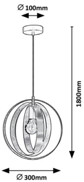 Rabalux - Lustr na lanku 1xE27/60W/230V