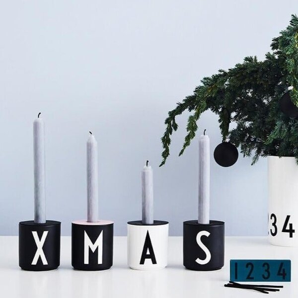 Design Letters Držák na svíčku Candle Holder - Black DL192
