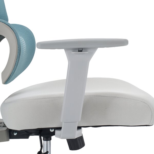 Ergonomická kancelářská židle NEONIT - neomint síťovina / šedá látka / nosnost 150 kg