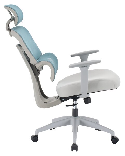Ergonomická kancelářská židle NEONIT - neomint síťovina / šedá látka / nosnost 150 kg