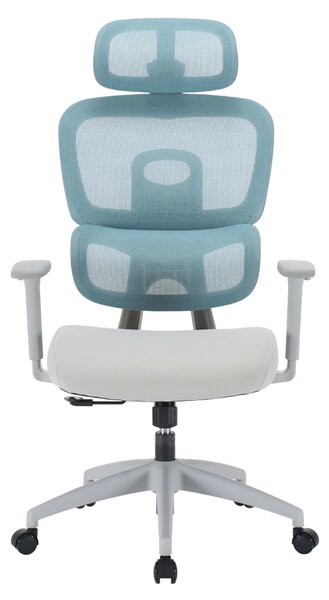 Ergonomická kancelářská židle NEONIT - neomint síťovina / šedá látka / nosnost 150 kg