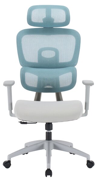 Ergonomická kancelářská židle NEONIT - neomint síťovina / šedá látka / nosnost 150 kg