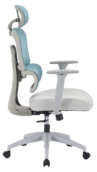 Ergonomická kancelářská židle NEONIT - neomint síťovina / šedá látka / nosnost 150 kg