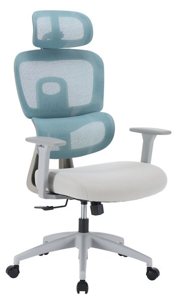 Ergonomická kancelářská židle NEONIT - neomint síťovina / šedá látka / nosnost 150 kg