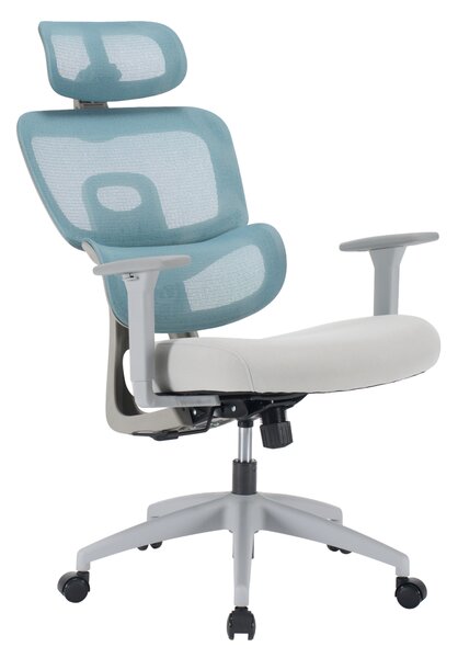 Ergonomická kancelářská židle NEONIT - neomint síťovina / šedá látka / nosnost 150 kg