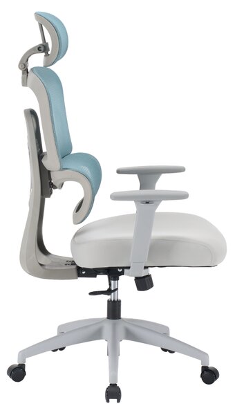 Ergonomická kancelářská židle NEONIT - neomint síťovina / šedá látka / nosnost 150 kg