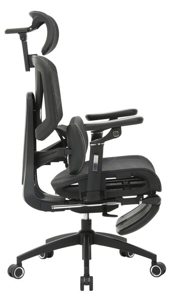 Ergonomická kancelářská židle STORM - tmavě šedá síťovina / nosnost 150 kg
