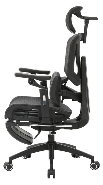 Ergonomická kancelářská židle STORM - tmavě šedá síťovina / nosnost 150 kg