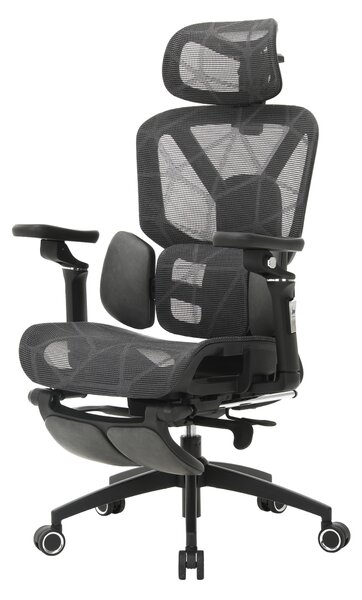 Ergonomická kancelářská židle STORM - tmavě šedá síťovina / nosnost 150 kg