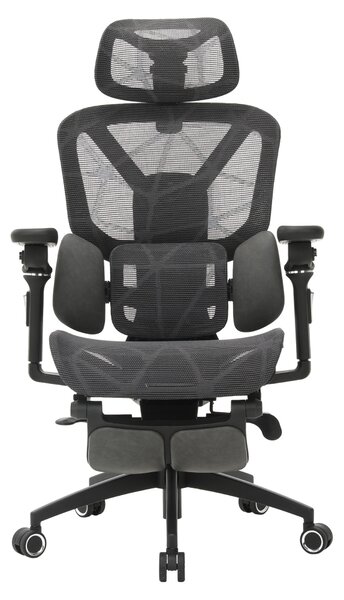 Ergonomická kancelářská židle STORM - tmavě šedá síťovina / nosnost 150 kg