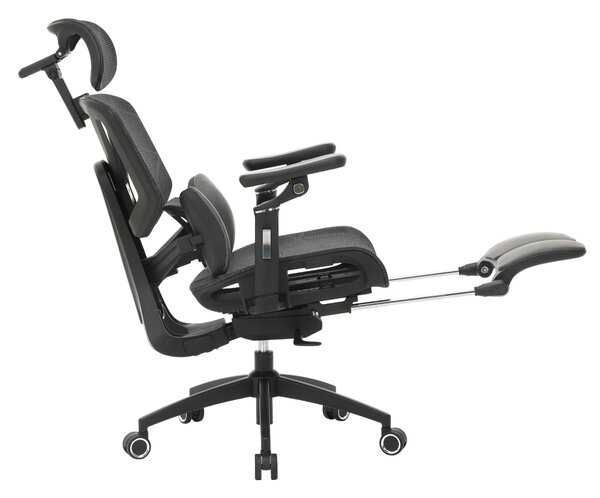 Ergonomická kancelářská židle STORM - tmavě šedá síťovina / nosnost 150 kg