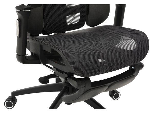 Ergonomická kancelářská židle STORM - tmavě šedá síťovina / nosnost 150 kg