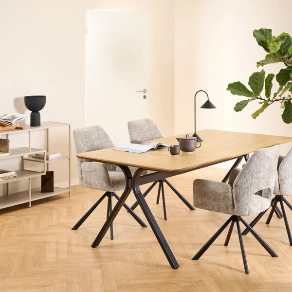 Set dvou jídelních židlí NORVIA šedý 388162 (2 ks)