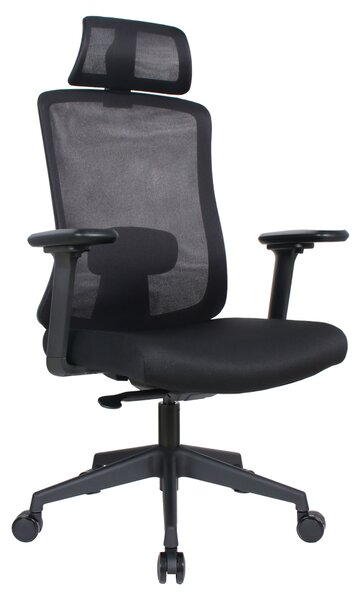 Ergonomická kancelářská židle PART - černá síťovina / nosnost 150 kg