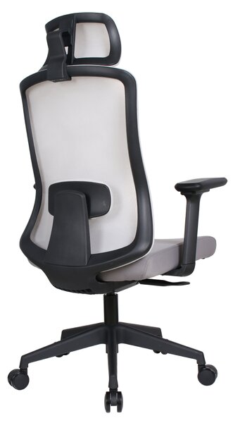 Ergonomická kancelářská židle PART - šedá síťovina / nosnost 150 kg