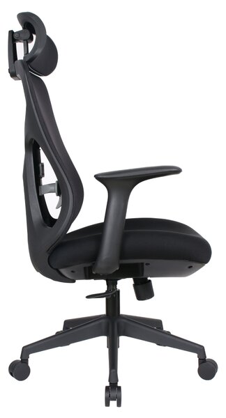 Ergonomická kancelářská židle LERO - černá síťovina / nosnost 150 kg
