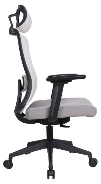 Ergonomická kancelářská židle PART - šedá síťovina / nosnost 150 kg