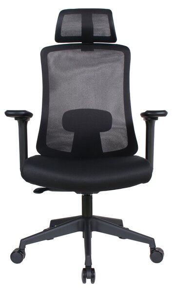 Ergonomická kancelářská židle PART - černá síťovina / nosnost 150 kg