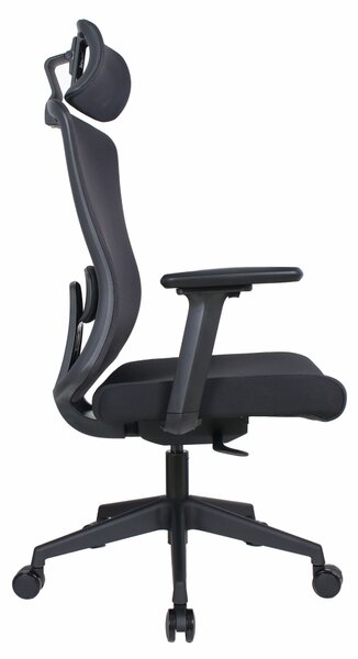 Ergonomická kancelářská židle PART - černá síťovina / nosnost 150 kg