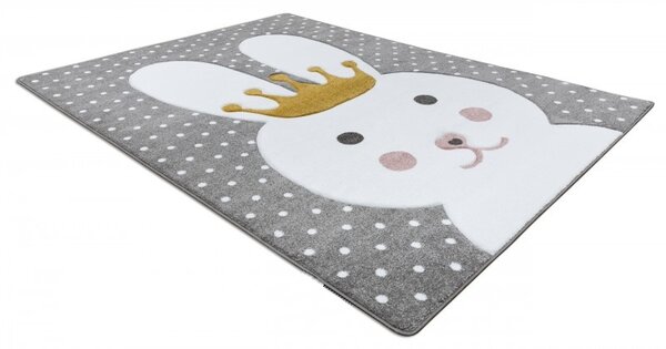 Makro Abra Dětský kusový koberec PETIT Králík šedý Rozměr: 120x170 cm
