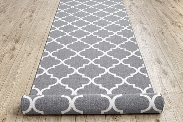 Associated Weavers Běhoun pogumovaný Trellis 30352 šedý Šíře: 57 cm