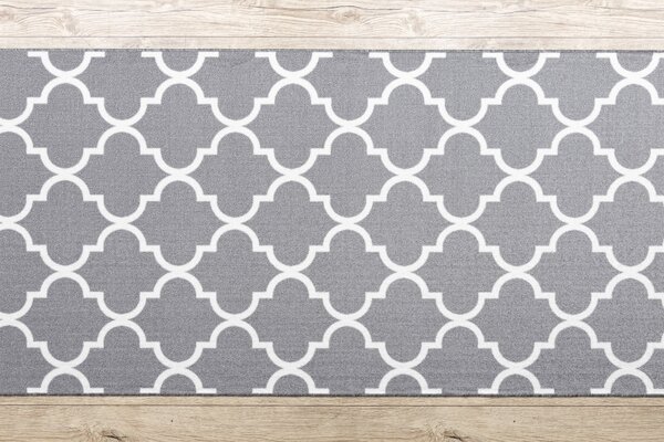 Associated Weavers Běhoun pogumovaný Trellis 30352 šedý Šíře: 57 cm
