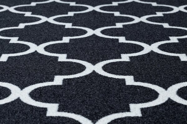 Associated Weavers Běhoun pogumovaný Trellis 30350 černý Šíře: 100 cm