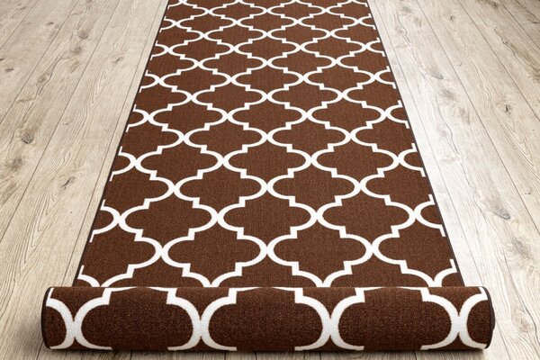 Associated Weavers Běhoun pogumovaný Trellis 30351 hnědý Šíře: 57 cm
