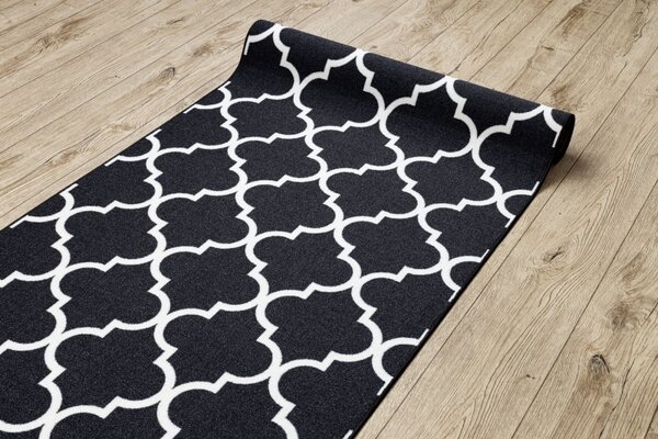 Associated Weavers Běhoun pogumovaný Trellis 30350 černý Šíře: 100 cm