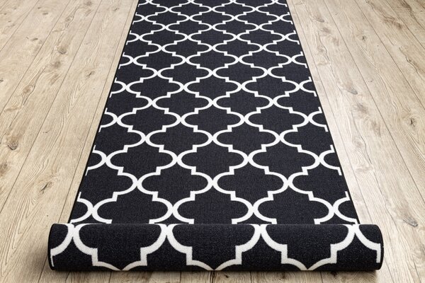 Associated Weavers Běhoun pogumovaný Trellis 30350 černý Šíře: 100 cm