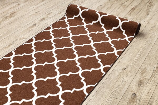 Associated Weavers Běhoun pogumovaný Trellis 30351 hnědý Šíře: 57 cm