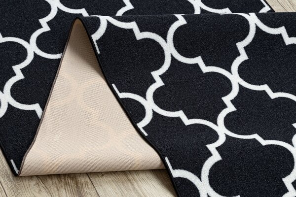 Associated Weavers Běhoun pogumovaný Trellis 30350 černý Šíře: 100 cm