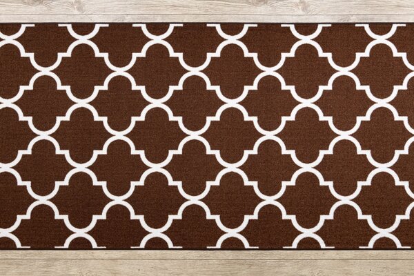 Associated Weavers Běhoun pogumovaný Trellis 30351 hnědý Šíře: 57 cm