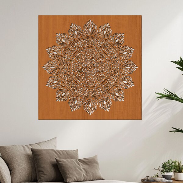 Dřevěná mandala Propojení | Rozměry (cm): 40x40 | Zvolte barvu dekoru: Černá