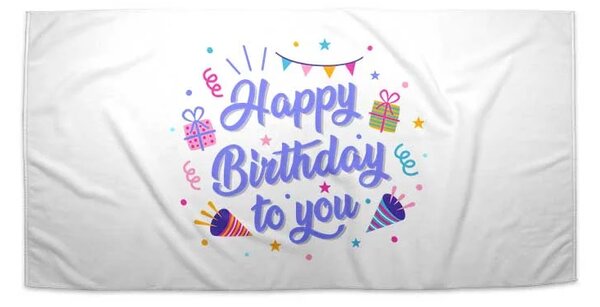 Sablio Ručník Happy birthday to you 3 - 30x50 cm
