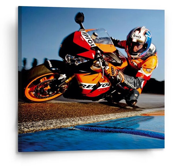 Sablio Obraz Motorkář 2 - 110x110 cm