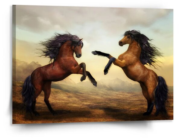 Sablio Obraz Vzpínající se koně - 150x110 cm