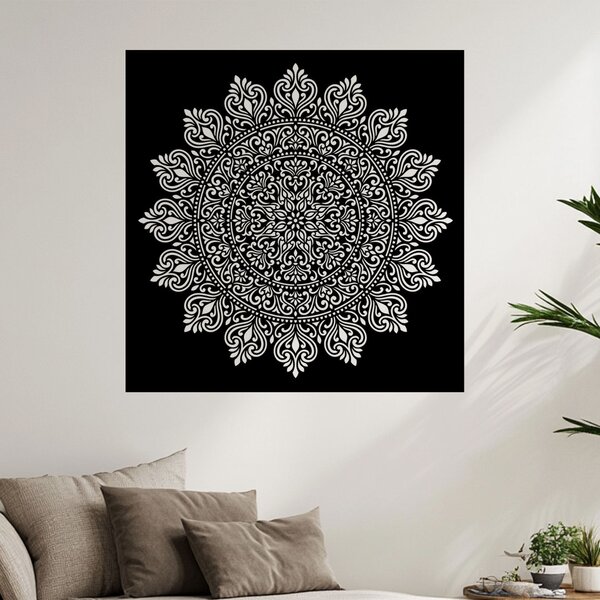 Dřevěná mandala Propojení | Rozměry (cm): 40x40 | Zvolte barvu dekoru: Černá