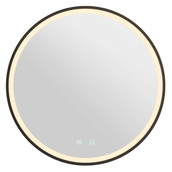 BIG WHITE SLV TRUKKO 60 zrcadlo 60 cm, chrom, černý okraj 1007201
