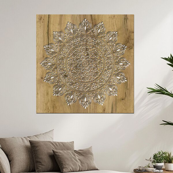 Dřevěná mandala Propojení | Rozměry (cm): 40x40 | Zvolte barvu dekoru: Černá