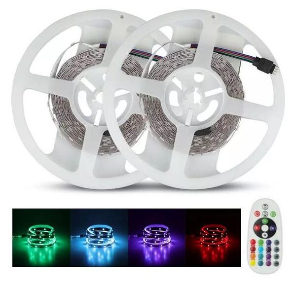 LED RGB Stmívatelný pásek 2x5m LED/4,8W/230V + DO